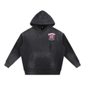 Vintage Washed Frayed Fleece Hoodie